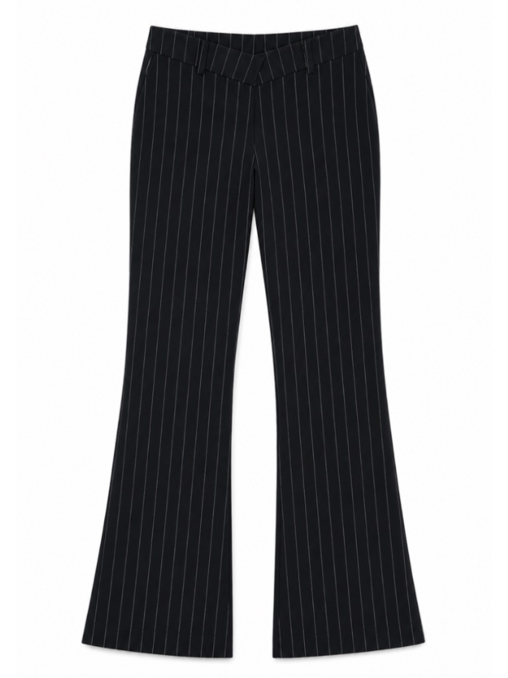 Vintage Daniel Laurent Pinstripe Flare Ponte Pants Made in Canada – Medium GUC